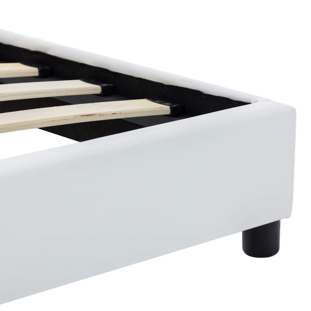 vidaXL Πλαίσιο Κρεβατιού Λευκό 180 x 200 εκ. από Συνθετικό Δέρμα