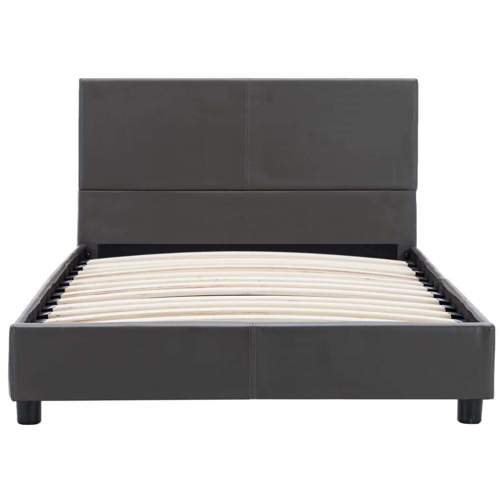 vidaXL Πλαίσιο Κρεβατιού Γκρι 100 x 200 εκ. από Συνθετικό Δέρμα