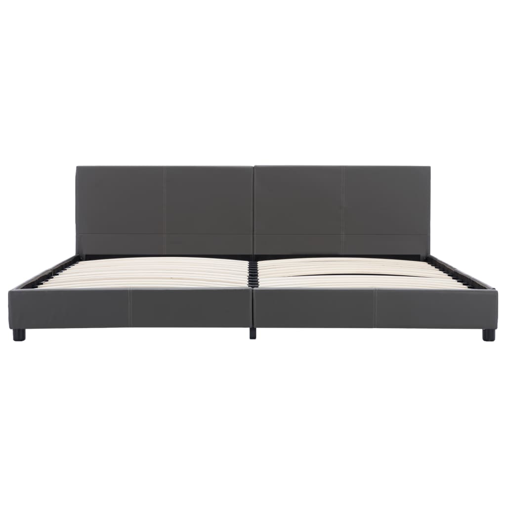 vidaXL Πλαίσιο Κρεβατιού Γκρι 180 x 200 εκ. από Συνθετικό Δέρμα
