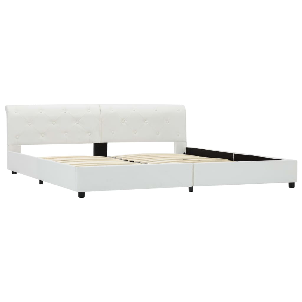 vidaXL Πλαίσιο Κρεβατιού Λευκό 180 x 200 εκ. από Συνθετικό Δέρμα