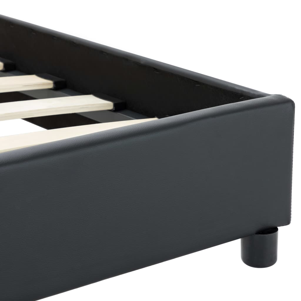 vidaXL Πλαίσιο Κρεβατιού Μαύρο 140 x 200 εκ. από Συνθετικό Δέρμα