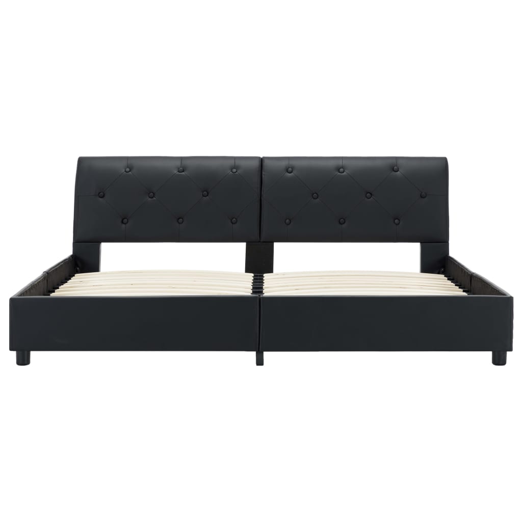 vidaXL Πλαίσιο Κρεβατιού Μαύρο 160 x 200 εκ. από Συνθετικό Δέρμα