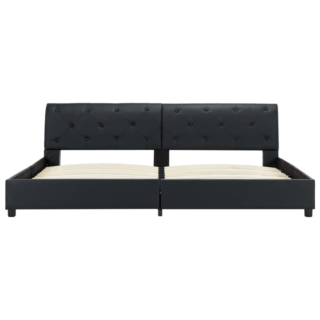 vidaXL Πλαίσιο Κρεβατιού Μαύρο 180 x 200 εκ. από Συνθετικό Δέρμα