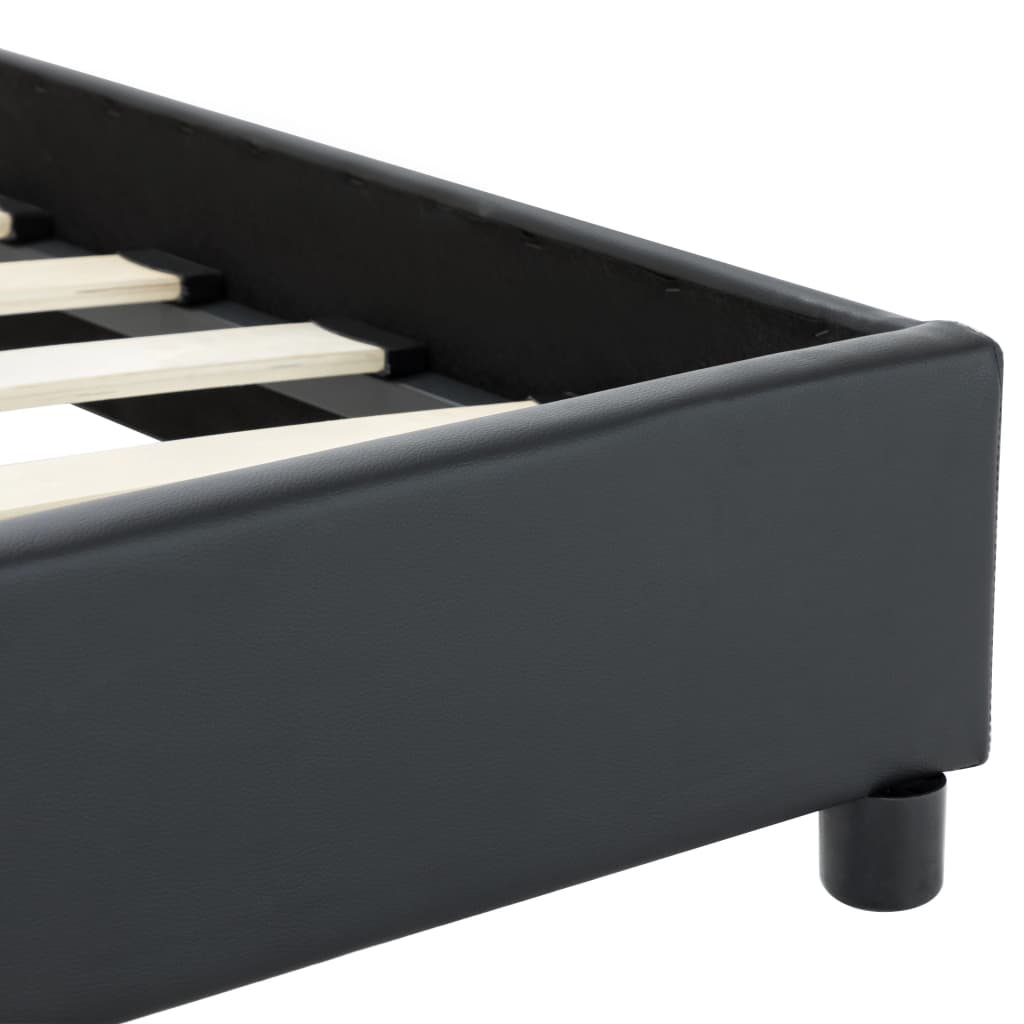 vidaXL Πλαίσιο Κρεβατιού Μαύρο 180 x 200 εκ. από Συνθετικό Δέρμα