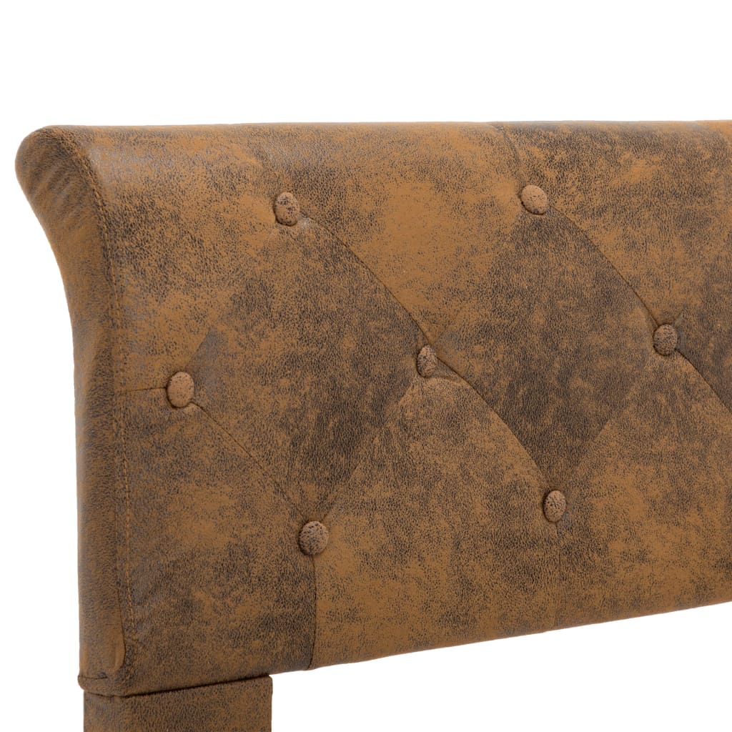 vidaXL Πλαίσιο Κρεβατιού Καφέ 120 x 200 εκ. από Συνθετικό Καστόρι