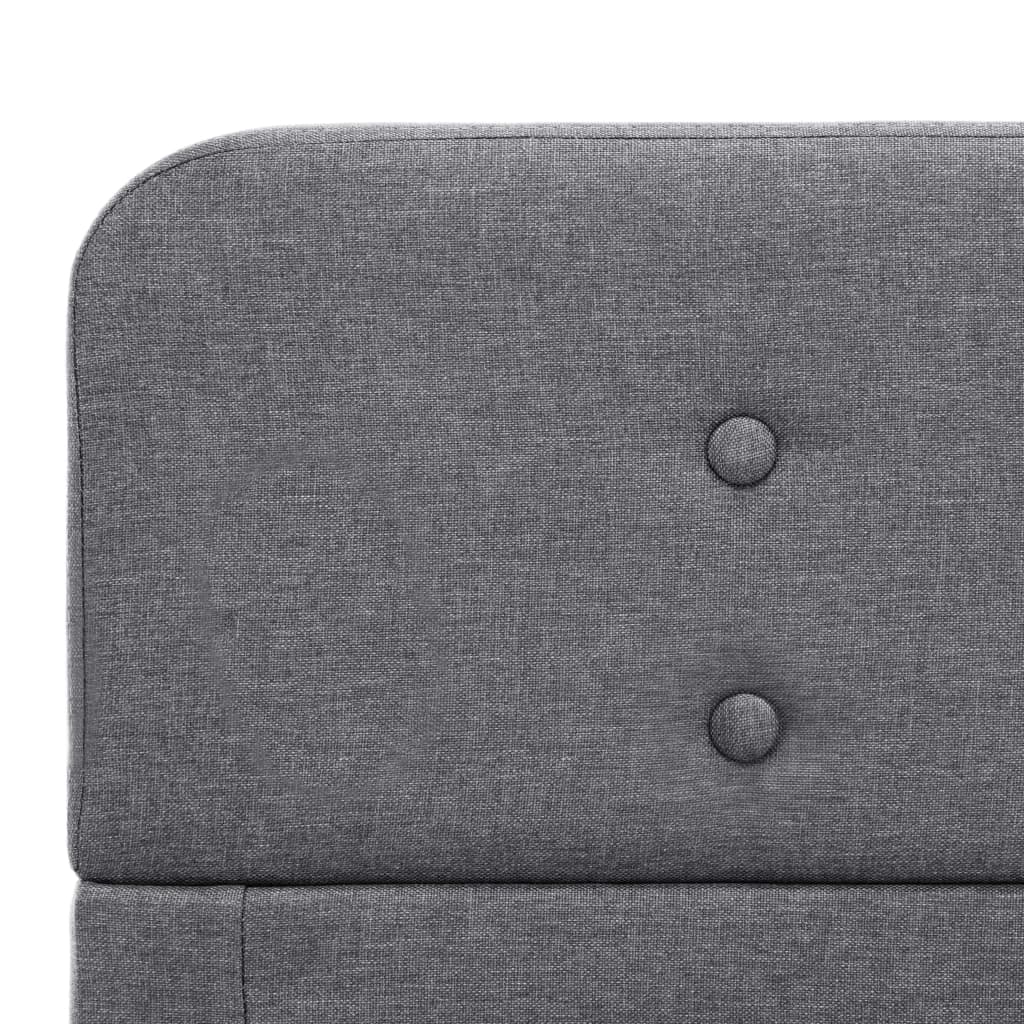 vidaXL Πλαίσιο Κρεβατιού Ανοιχτό Γκρι 90 x 200 εκ. Υφασμάτινο