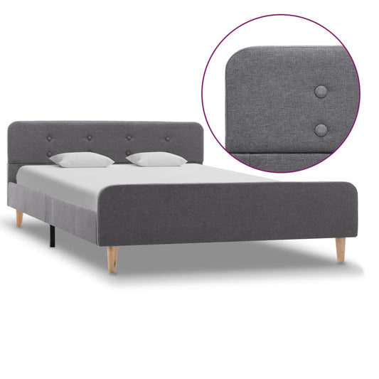 vidaXL Πλαίσιο Κρεβατιού Ανοιχτό Γκρι 120 x 200 εκ. Υφασμάτινο