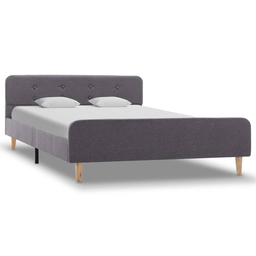 vidaXL Πλαίσιο Κρεβατιού Ανοιχτό Γκρι 120 x 200 εκ. Υφασμάτινο