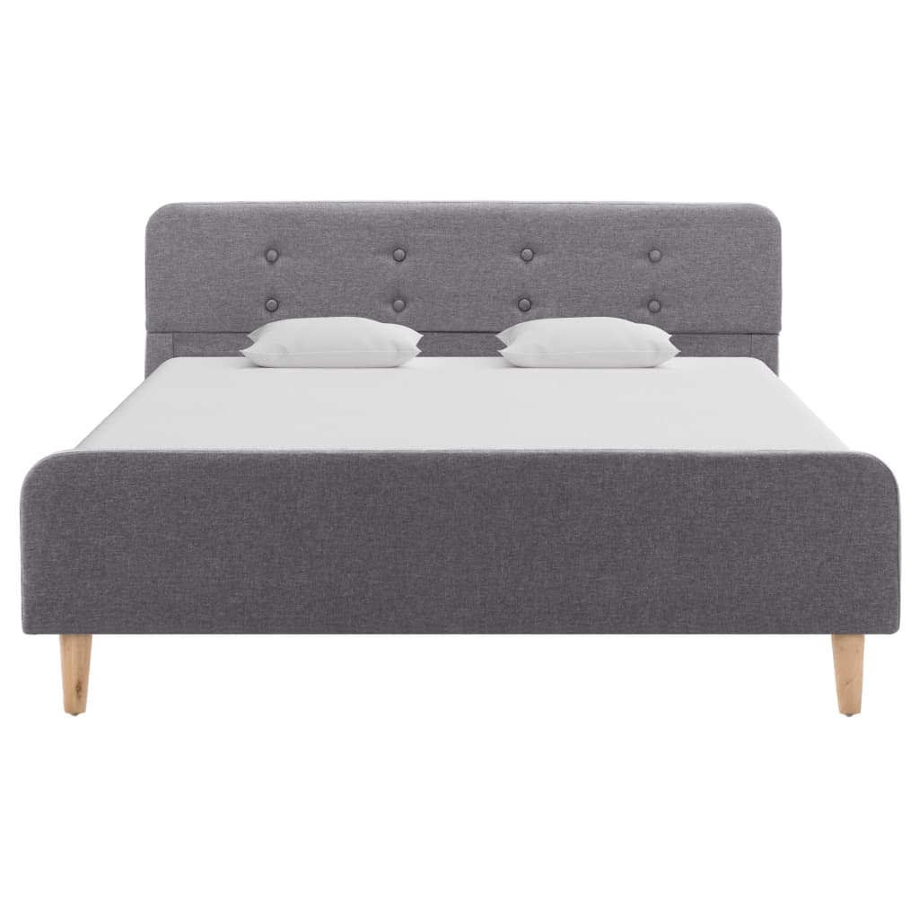 vidaXL Πλαίσιο Κρεβατιού Ανοιχτό Γκρι 120 x 200 εκ. Υφασμάτινο