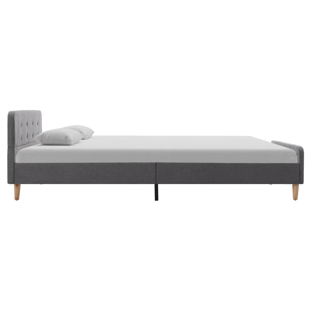 vidaXL Πλαίσιο Κρεβατιού Ανοιχτό Γκρι 120 x 200 εκ. Υφασμάτινο