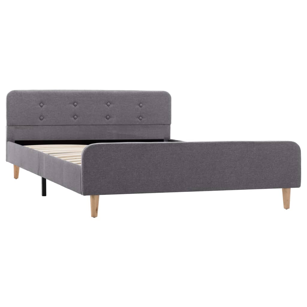 vidaXL Πλαίσιο Κρεβατιού Ανοιχτό Γκρι 120 x 200 εκ. Υφασμάτινο