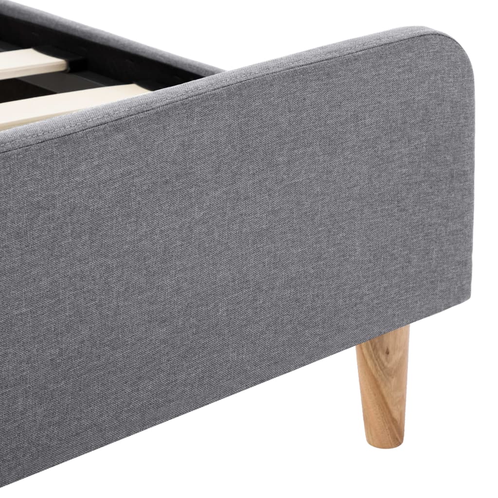 vidaXL Πλαίσιο Κρεβατιού Ανοιχτό Γκρι 120 x 200 εκ. Υφασμάτινο