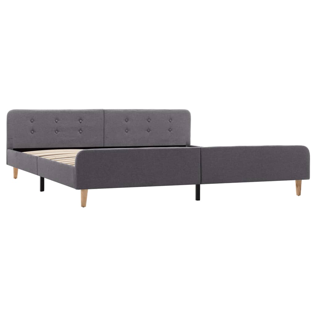 vidaXL Πλαίσιο Κρεβατιού Ανοιχτό Γκρι 180 x 200 εκ. Υφασμάτινο