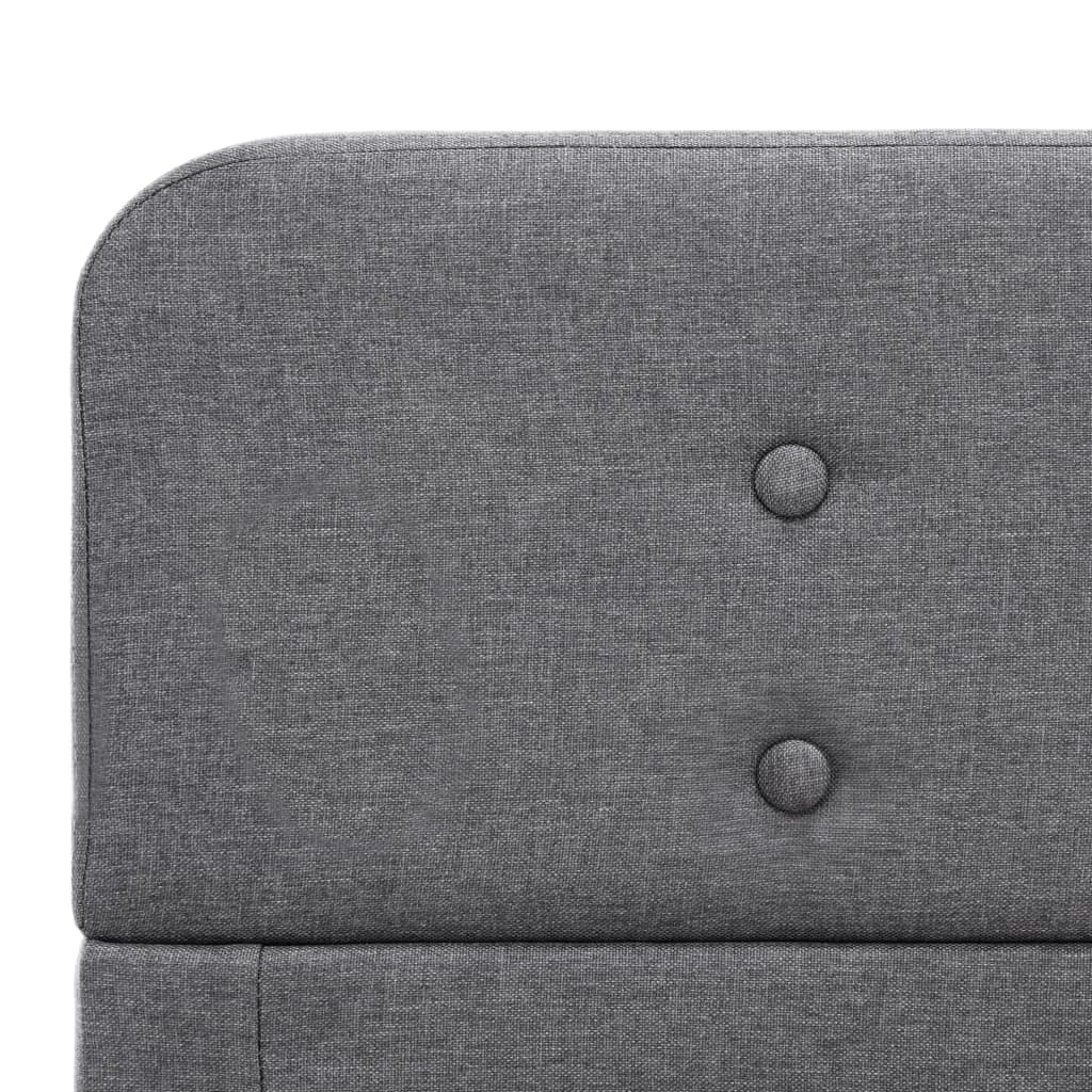 vidaXL Πλαίσιο Κρεβατιού Ανοιχτό Γκρι 180 x 200 εκ. Υφασμάτινο