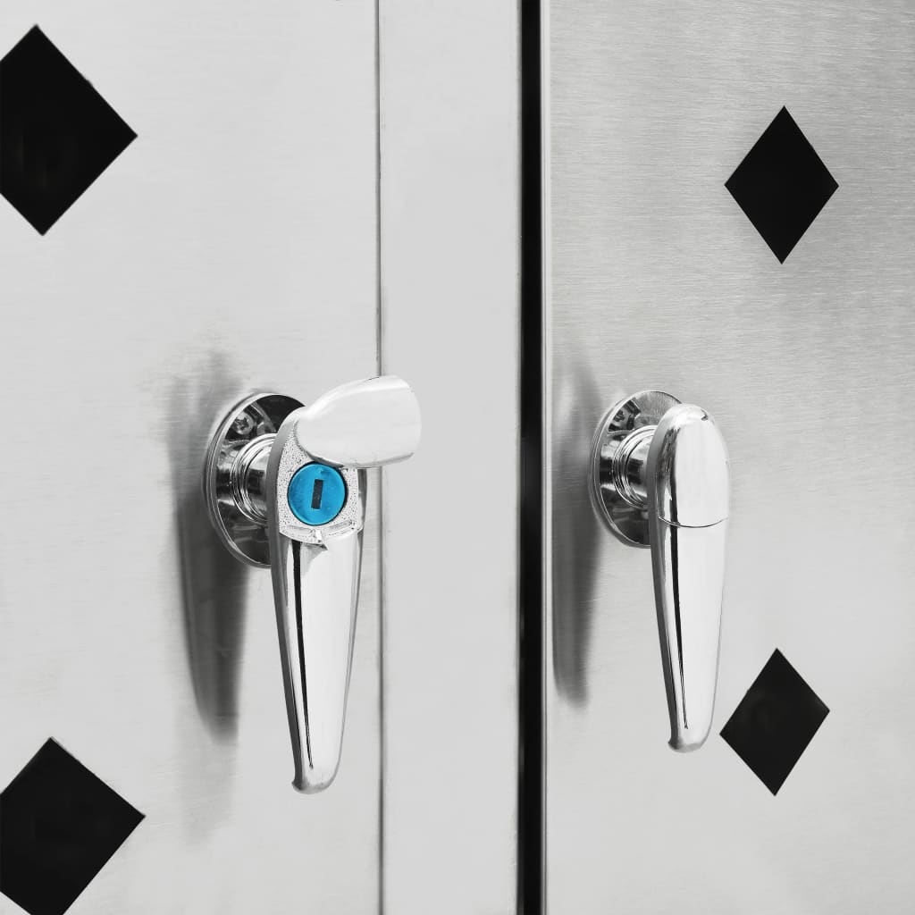 vidaXL Πλαίσιο Διπλό για Κάδους Απορριμμάτων 240 L Ανοξείδωτο Ατσάλι