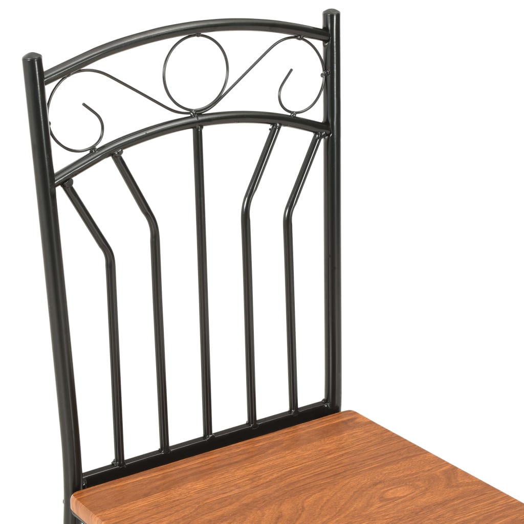 vidaXL Καρέκλες Τραπεζαρίας 4 τεμ. Καφέ από MDF