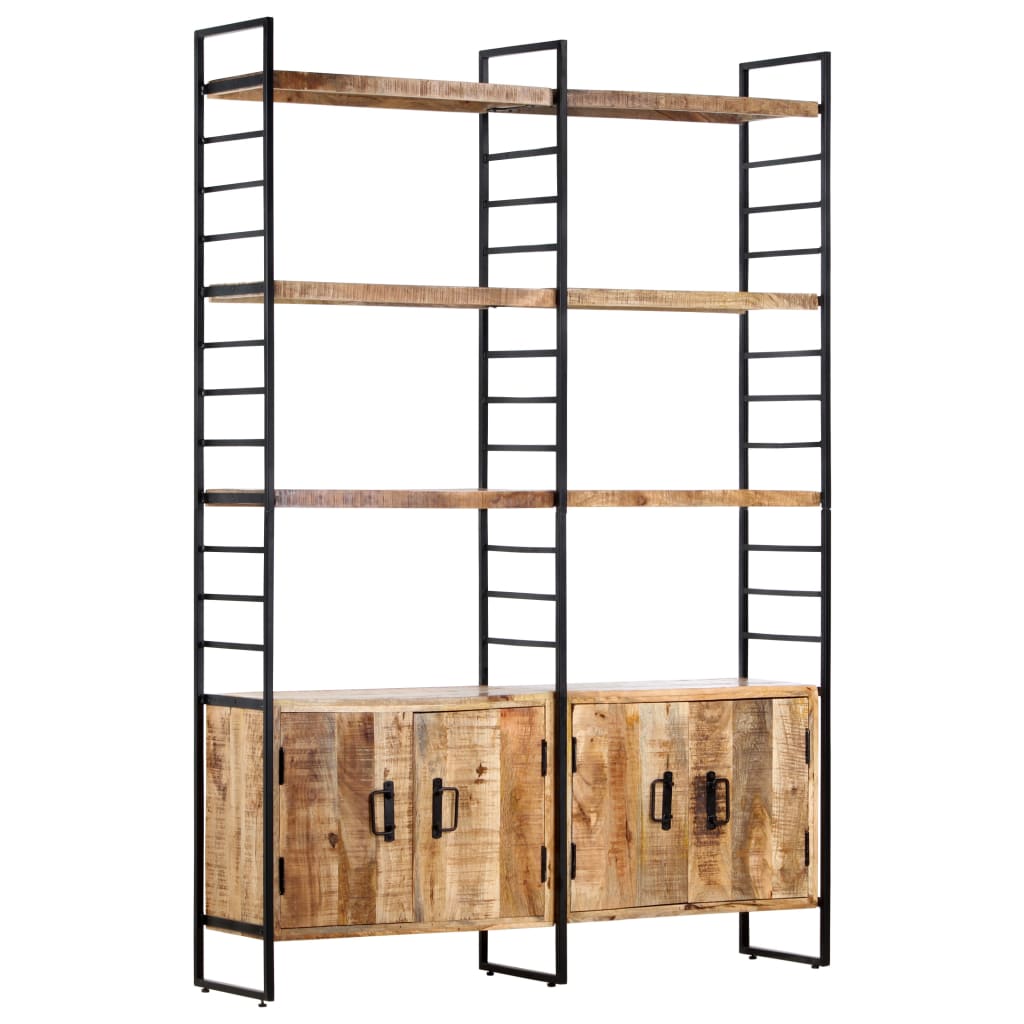 vidaXL Βιβλιοθήκη με 4 Επίπεδα 124x30x180 εκ. Ακατέργαστο Ξύλο Μάνγκο