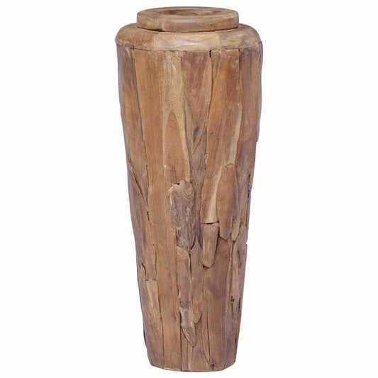 vidaXL Βάζο Διακοσμητικό 40 x 100 εκ. από Μασίφ Ξύλο Teak