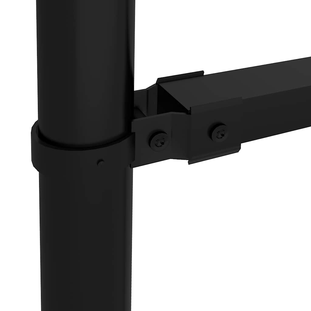 vidaXL Φράχτης Κήπου με Κορυφή Δόρυ από Ατσάλι 892,5 x 125 εκ. Μαύρος