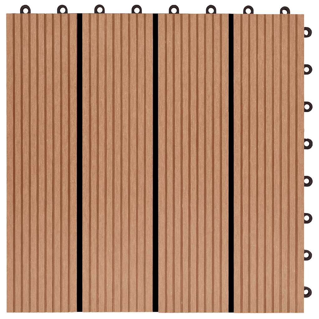 vidaXL Πλακάκια Deck 22 τεμ. Χρώμα Teak 30 x 30 εκ. 2 μ² από WPC