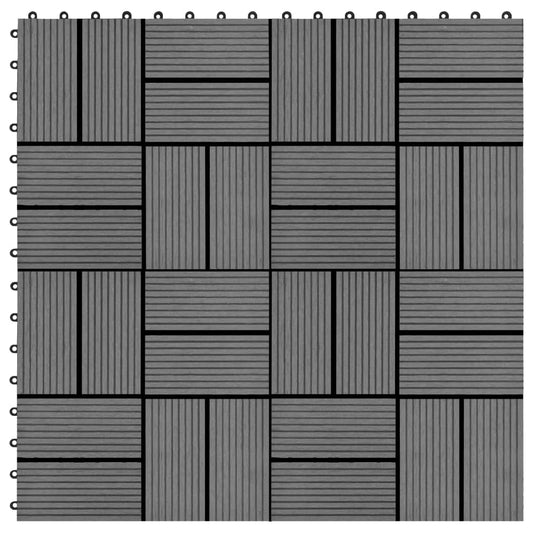 vidaXL Πλακάκια Deck 22 τεμ. Γκρι 30 x 30 εκ. 2 μ² από WPC