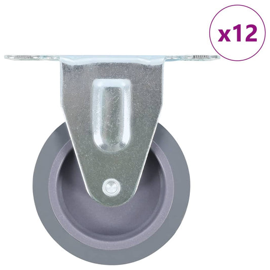 vidaXL Ρόδες Σταθερές 12 τεμ. 75 χιλ.