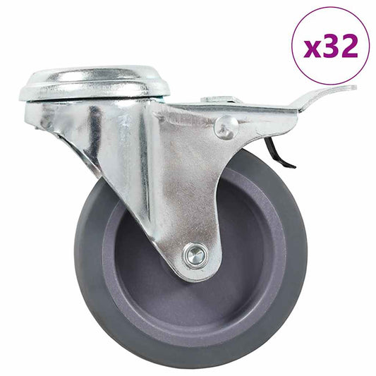 vidaXL Ρόδες Περιστρεφόμενες Βιδωτές 32 τεμ. 75 χιλ.