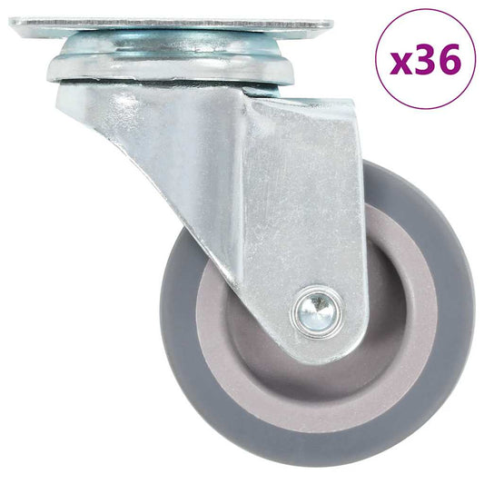 vidaXL Ρόδες Περιστρεφόμενες 36 τεμ. 50 χιλ.