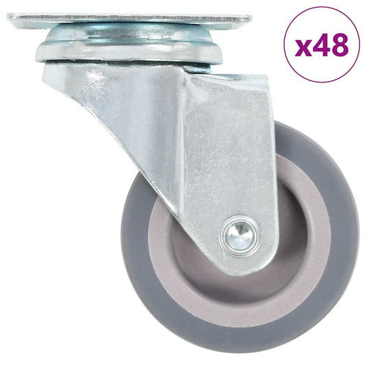 vidaXL Ρόδες Περιστρεφόμενες 48 τεμ. 50 χιλ.