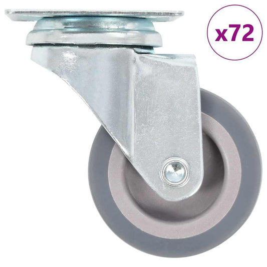 vidaXL Ρόδες Περιστρεφόμενες 72 τεμ. 50 χιλ.