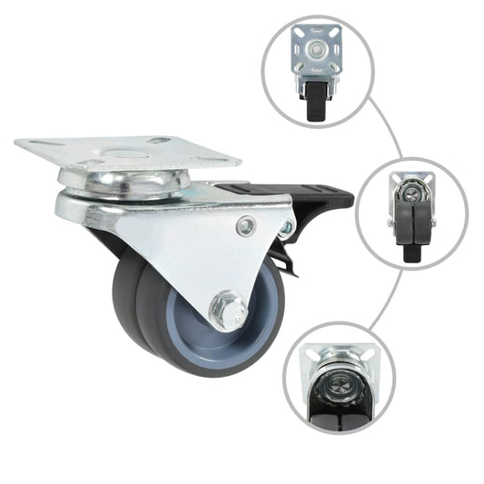 vidaXL Ρόδες Περιστρεφόμενες Διπλές 24 τεμ. 50 χιλ.