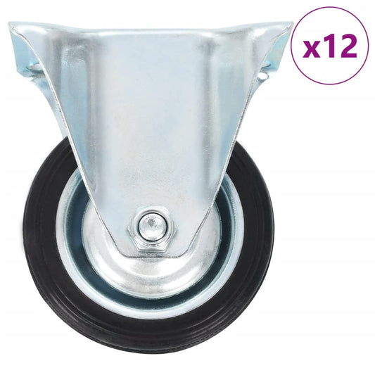 vidaXL Ρόδες Σταθερές 12 τεμ. 75 χιλ.