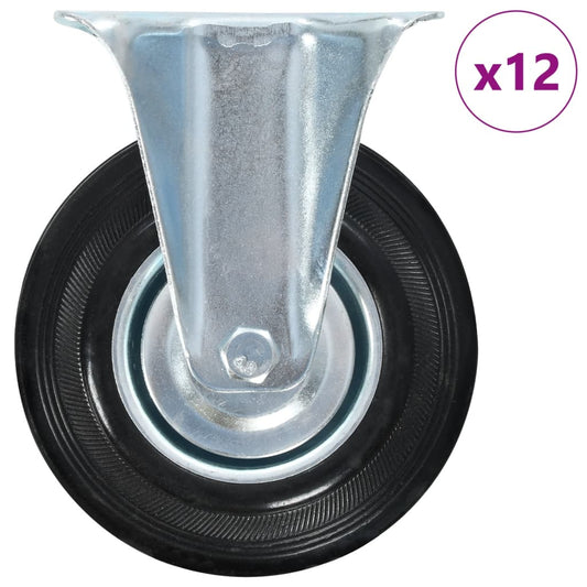 vidaXL Ρόδες Σταθερές 12 τεμ. 125 χιλ.