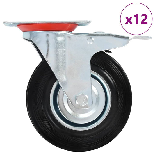 vidaXL Ρόδες Περιστρεφόμενες 12 τεμ. 125 χιλ.