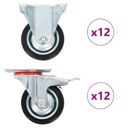 vidaXL Ρόδες 24 τεμ. 75 χιλ.