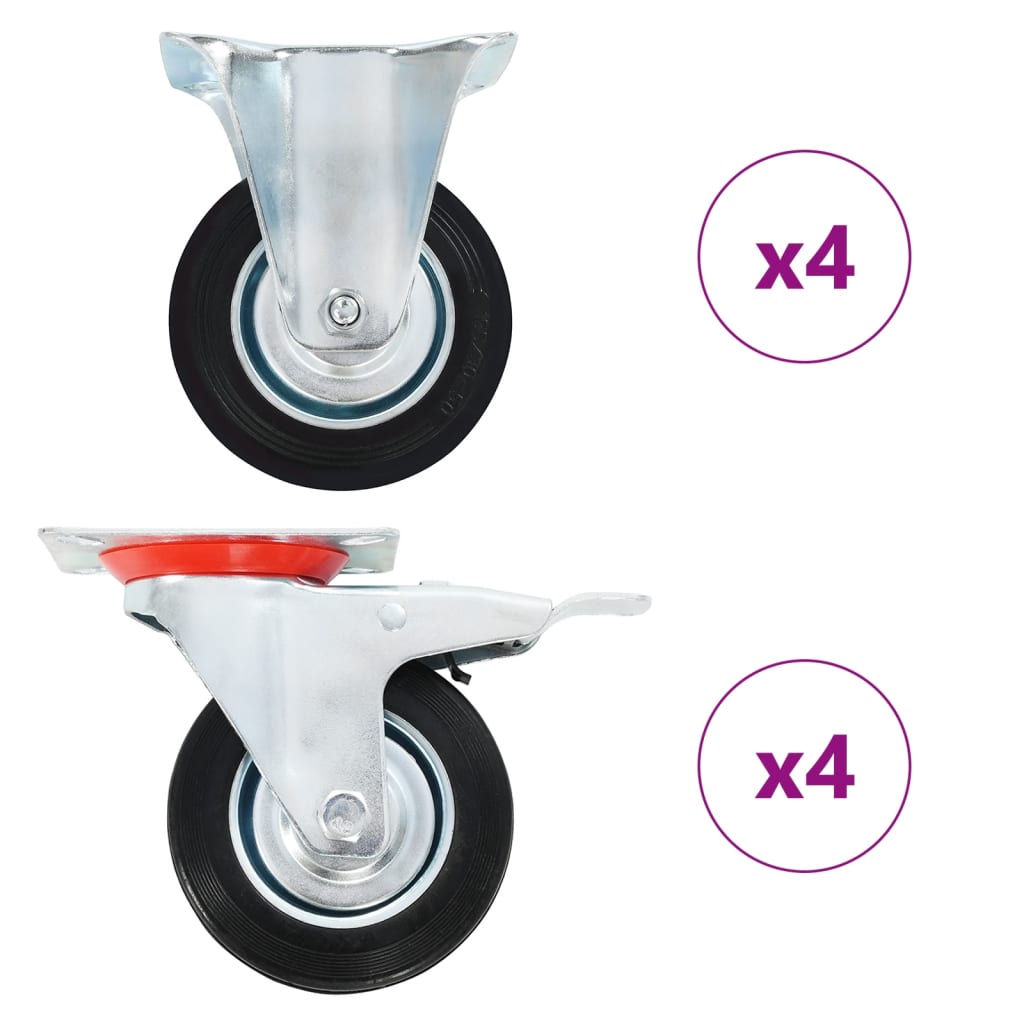 vidaXL Ρόδες 8 τεμ. 100 χιλ.
