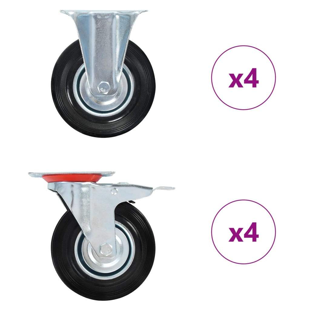 vidaXL Ρόδες 8 τεμ. 125 χιλ.