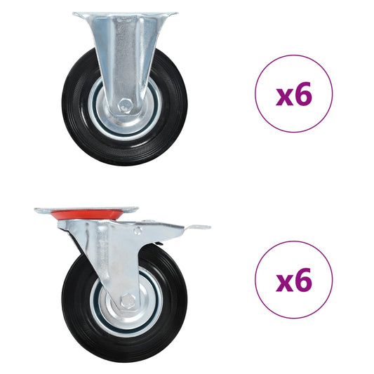 vidaXL Ρόδες 12 τεμ. 125 χιλ.