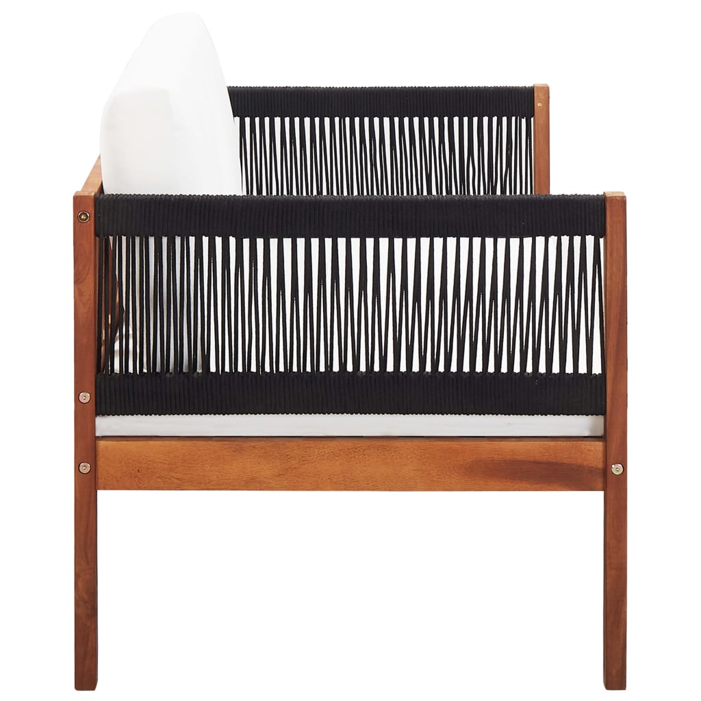 vidaXL Καναπές Κήπου Διθέσιος από Μασίφ Ξύλο Ακακίας