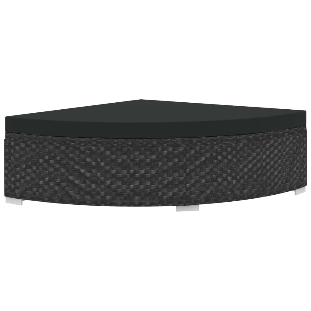 vidaXL Σαλόνι Κήπου 6 Τεμαχίων Μαύρο από Συνθετικό Ρατάν με Μαξιλάρια