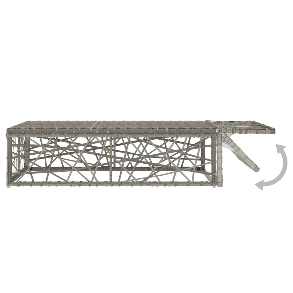 vidaXL Σετ Καναπέ Κήπου 2 τεμ. Γκρι από Συνθετικό Ρατάν με Μαξιλάρια