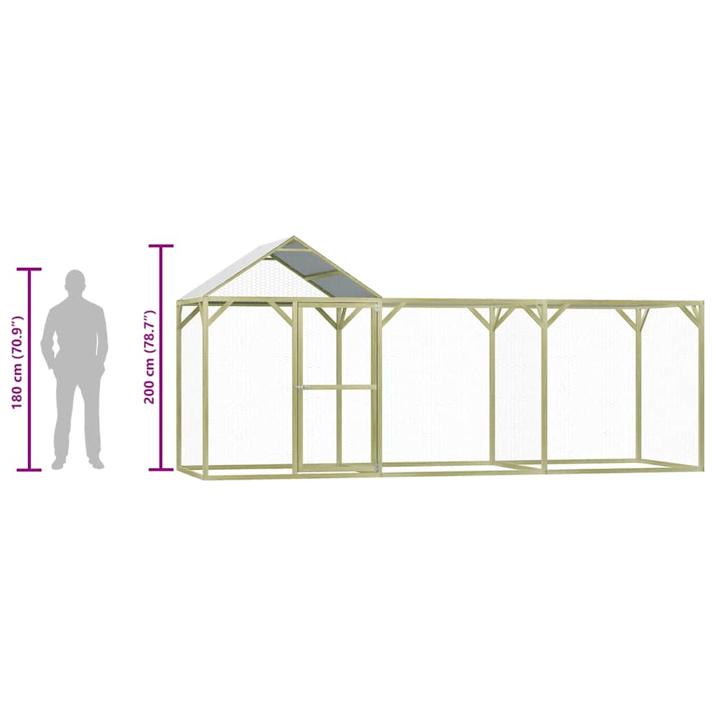 vidaXL Κοτέτσι 4,5 x 1,5 x 2 μ. από Εμποτισμένο Ξύλο Πεύκου