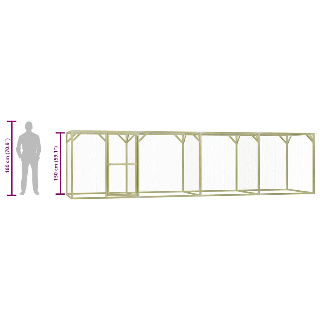 vidaXL Κοτέτσι 1,5 x 6 x 1,5 μ. από Εμποτισμένο Ξύλο Πεύκου