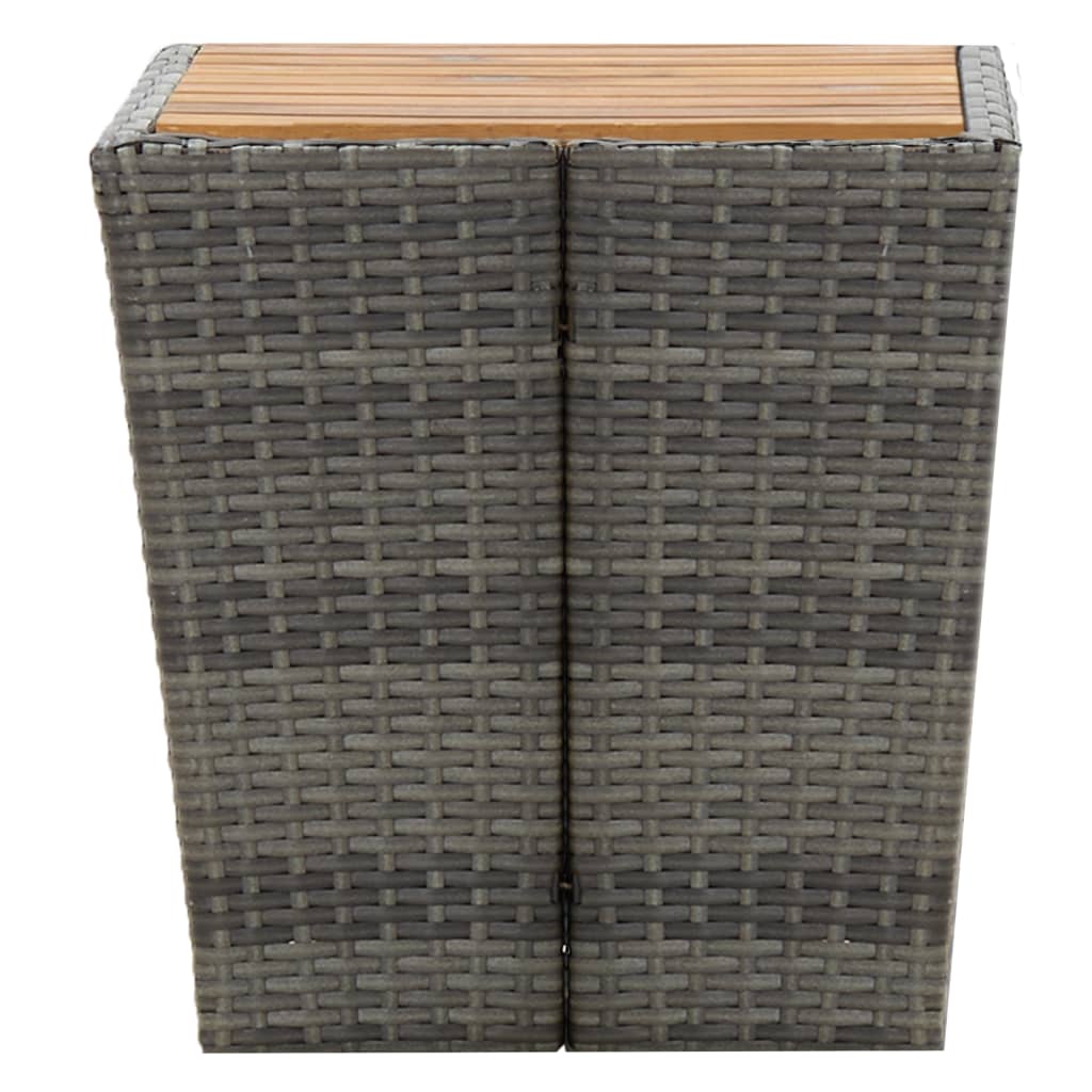 vidaXL Τραπέζι Βοηθητικό Γκρι 41,5x41,5x43 εκ Συνθ.Ρατάν/Ξύλο Ακακίας