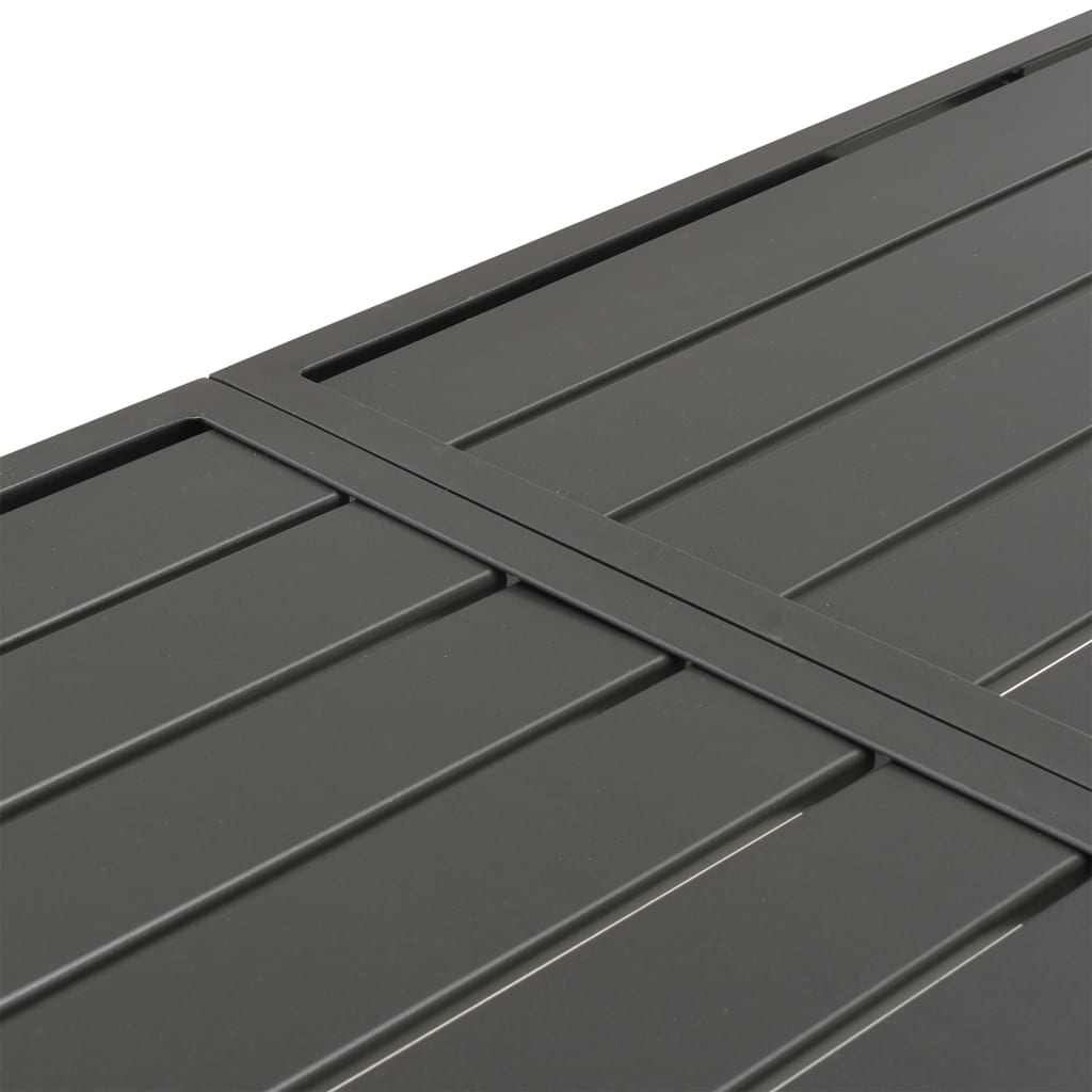 vidaXL Τραπέζι Κήπου Σκούρο Γκρι 180 x 83 x 72 εκ. Ατσάλινο