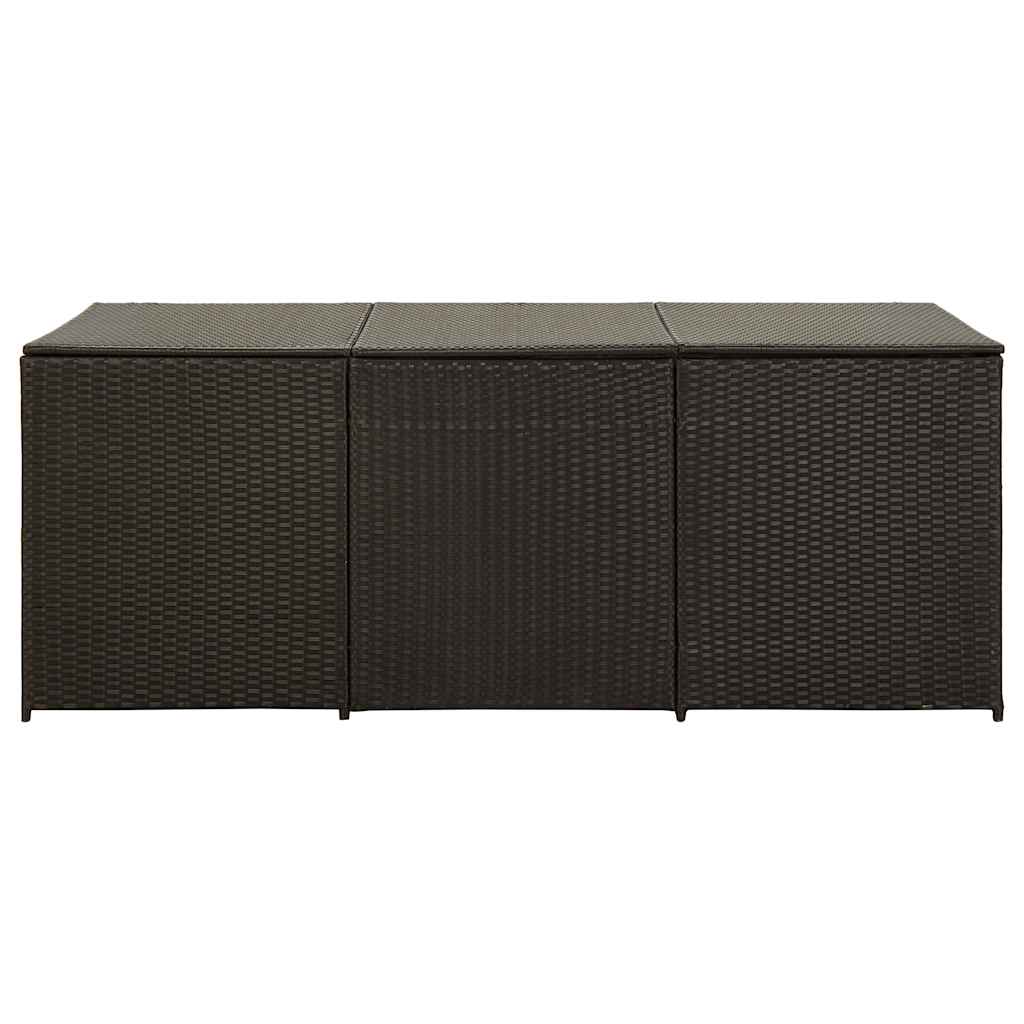 vidaXL Κουτί Αποθήκευσης Κήπου Καφέ 180x90x70 εκ. από Συνθετικό Ρατάν