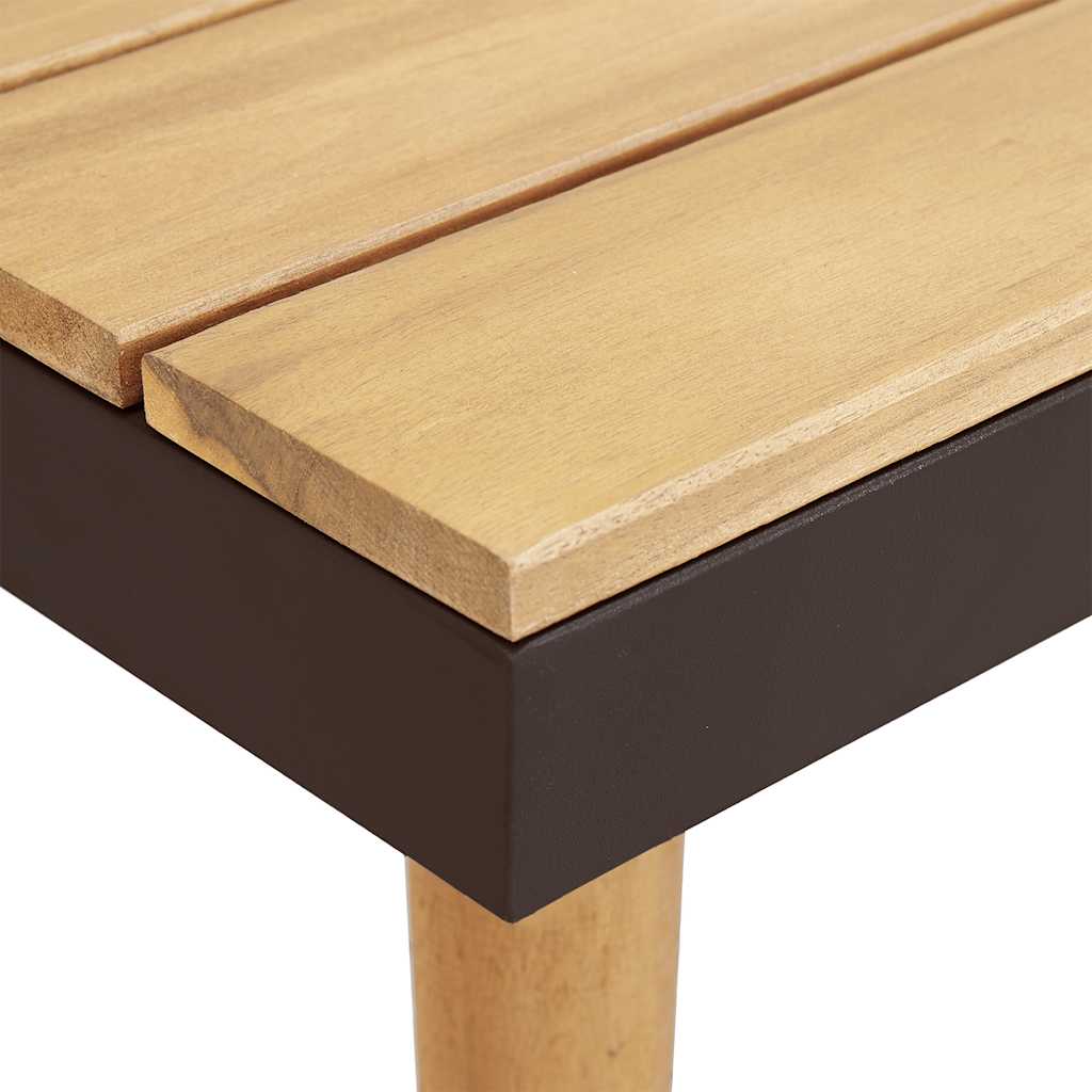 vidaXL Σαλόνι Κήπου 7 Ατόμων Καφέ Μασίφ Ξύλο Ακακίας με Μαξιλάρια