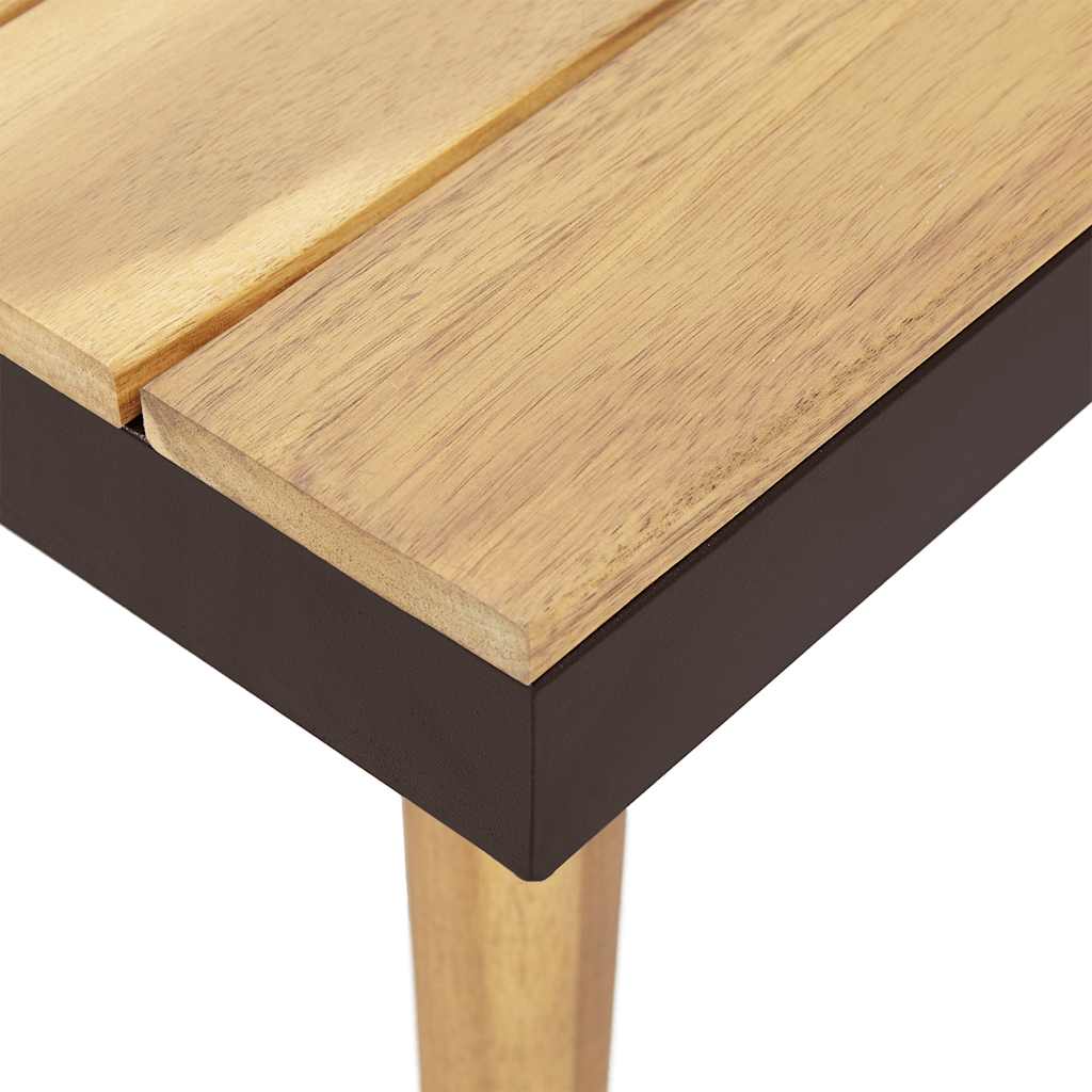 vidaXL Σαλόνι Κήπου 7 Ατόμων Καφέ Μασίφ Ξύλο Ακακίας με Μαξιλάρια