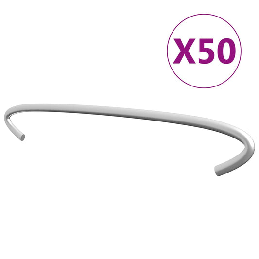 vidaXL Γάντζοι Συρματοκιβωτίου 50 τεμ. 20 εκ. από Γαλβανισμένο Ατσάλι
