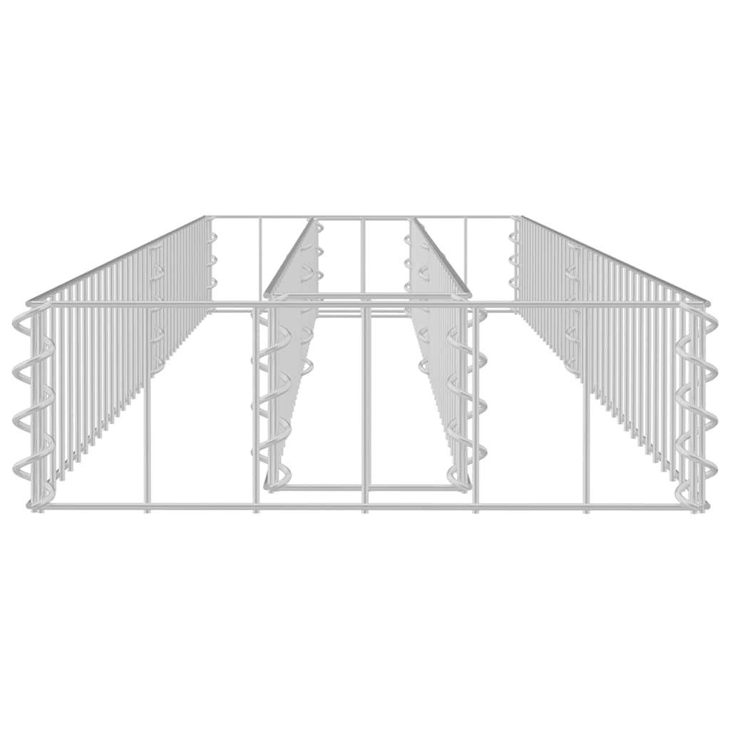 vidaXL Συρματοκιβώτιο-Γλάστρα Υπερυψωμένη 180x30x10 εκ. Γαλβ. Χάλυβας